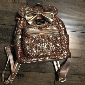 Minnie Mouse rose Gold back pack
